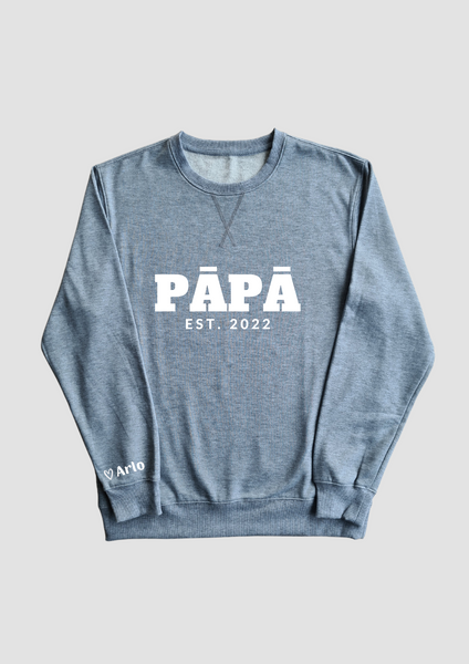 Personalised PAPA Sweatshirt - Grey