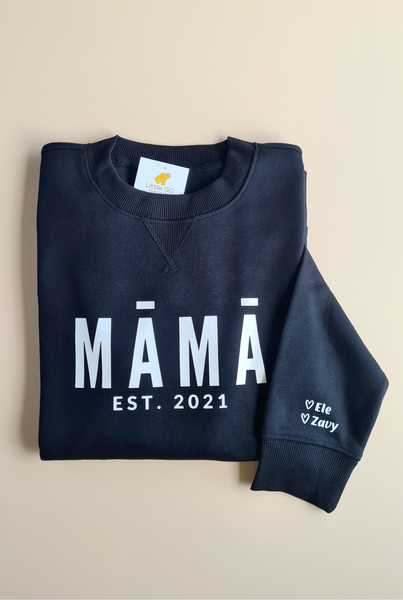 Personalised MAMA Sweatshirt - BLACK