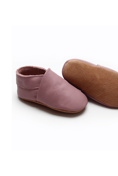 Soft Sole Leather Shoes - Blush