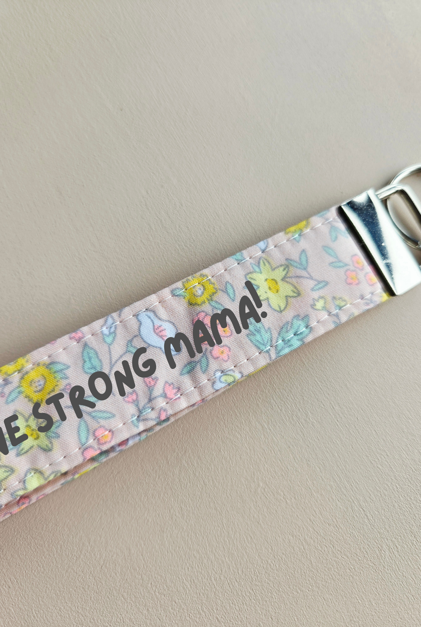 Personalised Wristlet Keychain - Soft Floral