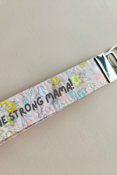 Personalised Wristlet Keychain - Soft Floral