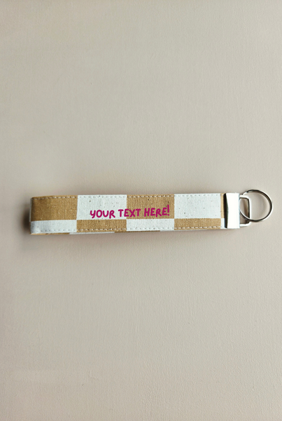 Personalised Wristlet Keychain - Caramel