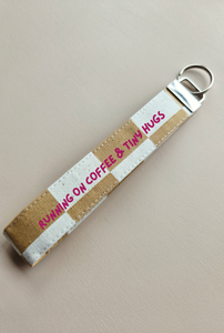 Personalised Wristlet Keychain - Caramel