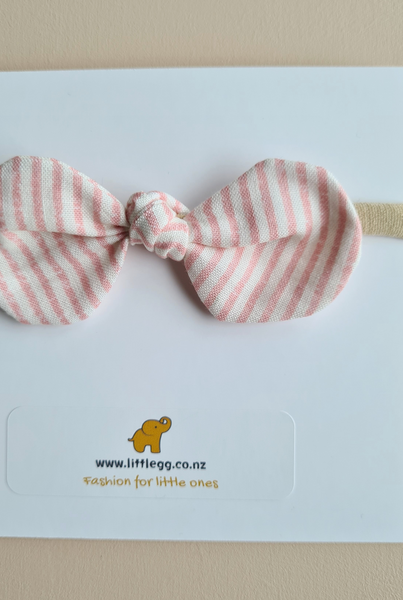 Pink Stripes Cotton Headband