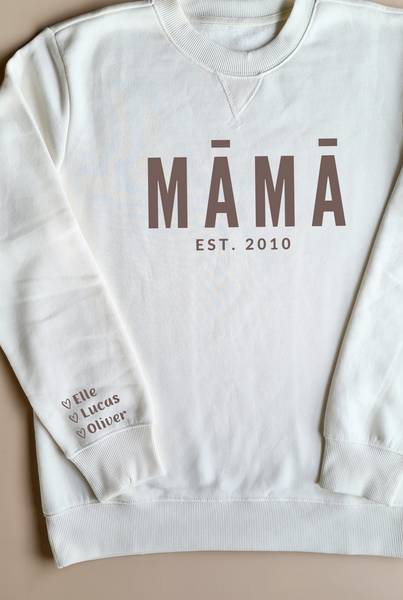 Personalised MAMA Sweatshirt - OFF-WHITE