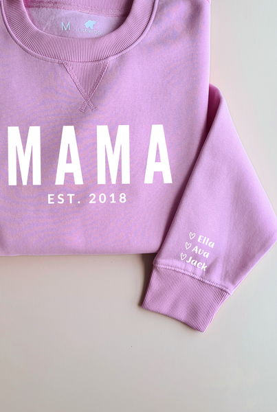 Personalised MAMA Sweatshirt - PINK