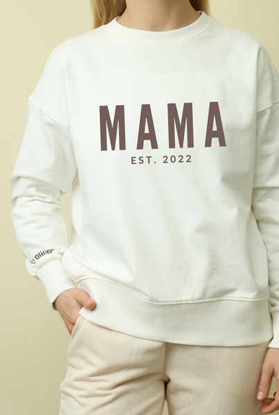 Personalised MAMA Sweatshirt - OFF-WHITE