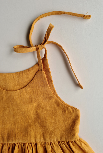 Linen Summer Dress - Copper