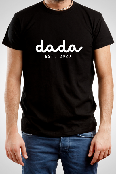 Personalised PAPA T-shirt - Black