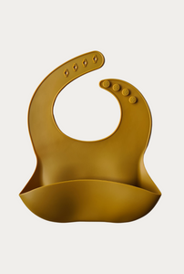 Silicone Baby Bib - Mustard