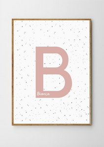 Personalised Spotty Monogram - Pink