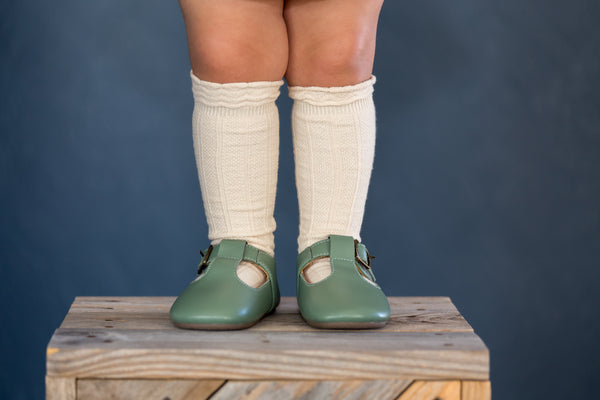 Scalloped Socks -  Cream