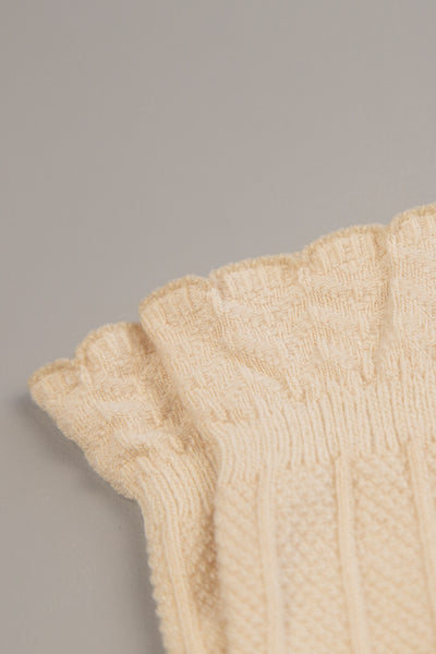 Scalloped Socks -  Cream