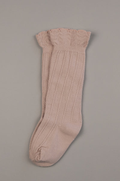 Scalloped Socks -  Blush