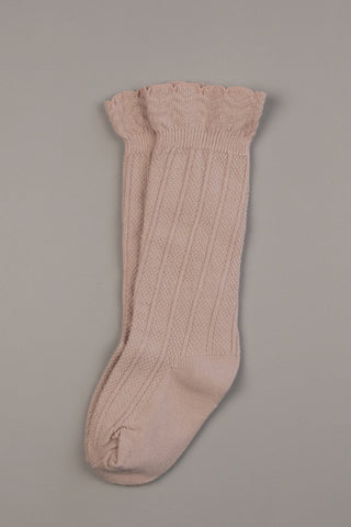 Scalloped Socks -  Blush