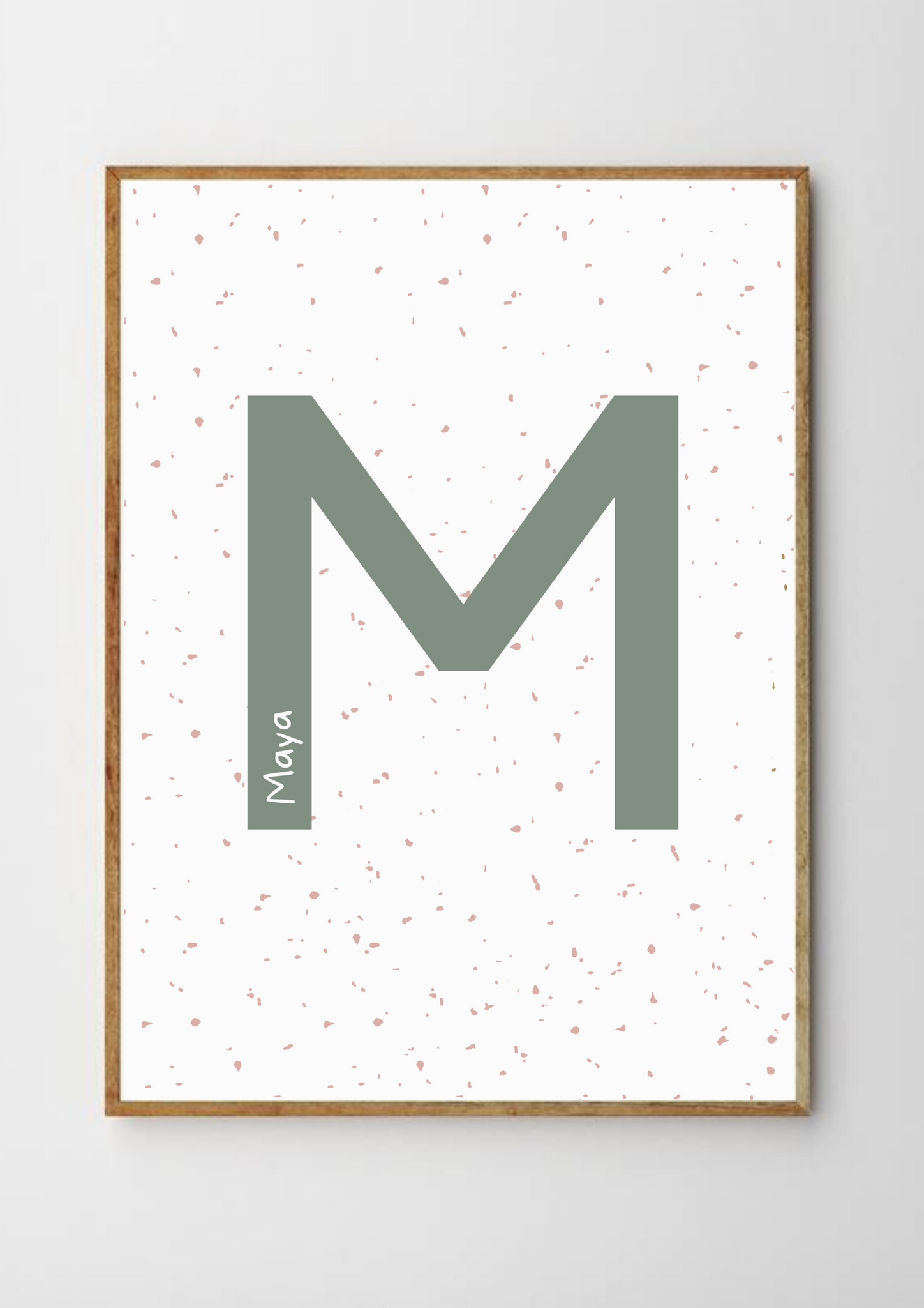 Personalised Spotty Monogram - Sage